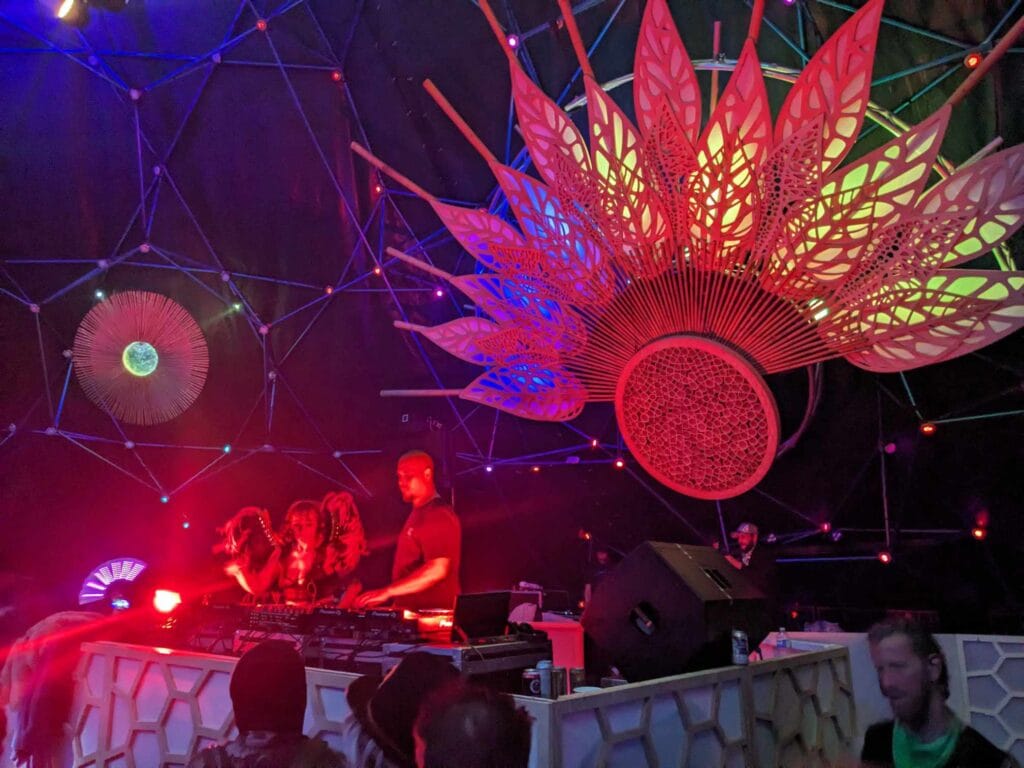 Tyler Hill At Harvest Fest 2023 Side view of stage and DJ