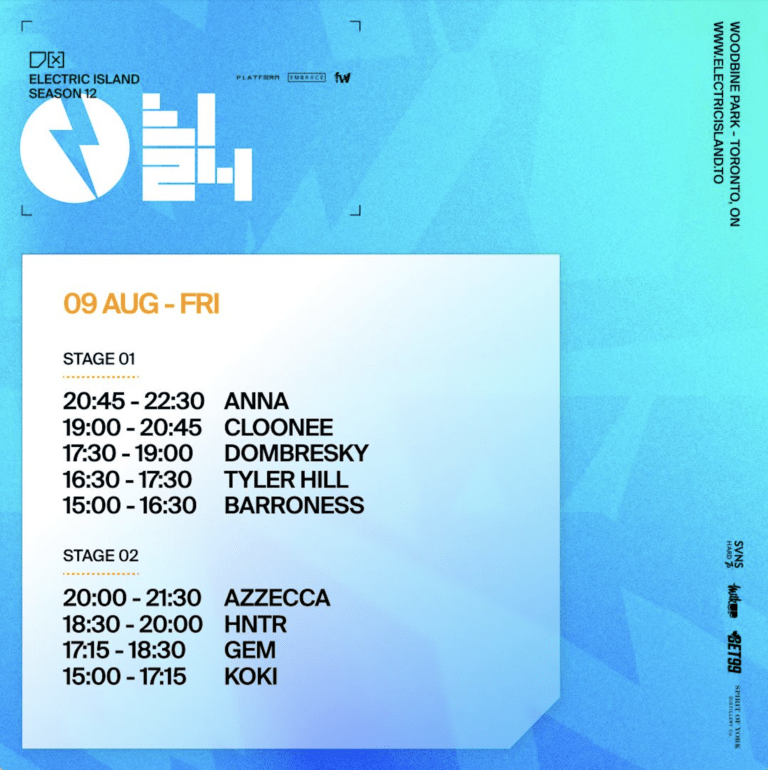 Ei Set Times Aug9