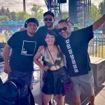 Group shot of 4 DJs at Electric Island
