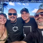 Group shot of 4 DJs at Electric Island
