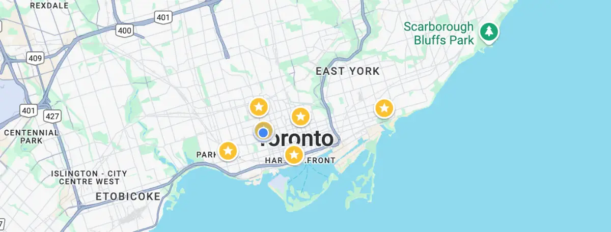 Toronto venue map